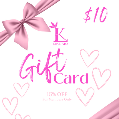 GIFT CARD LIKE KIU